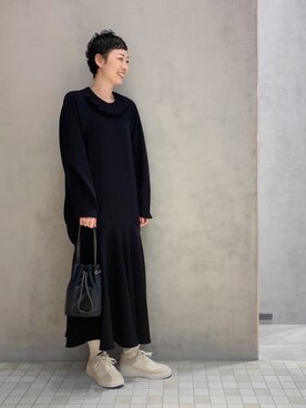 「マメリ」｜Kさん（レディース・170cm）の冬コーディネート