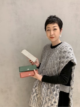 「アイテム（雑貨/ホビー、グリーン系）」を使った、Kさん（レディース・170cm）の冬コーディネート