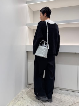 「HIROKO HAYASHI（ヒロコハヤシ）のGIRASOLE（ジラソーレ）2wayショルダーバッグ（ショルダーバッグ、シルバー系）」を使った、Kさん（レディース・170cm）の春コーディネート