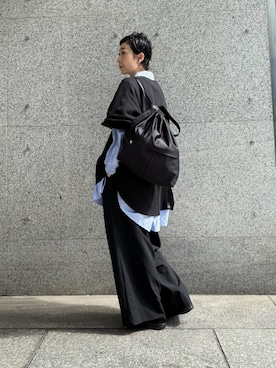 「アイテム（バッグ）」を使った、Kさん（レディース・170cm）の秋コーディネート