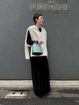 「アイテム（リング）」を使った、Kさん（レディース・170cm）の秋コーディネート