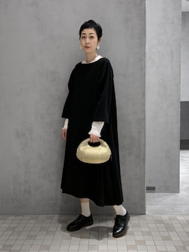 「アイテム（ハンドバッグ、ゴールド系）」を使った、Kさん（レディース・170cm）の夏コーディネート
