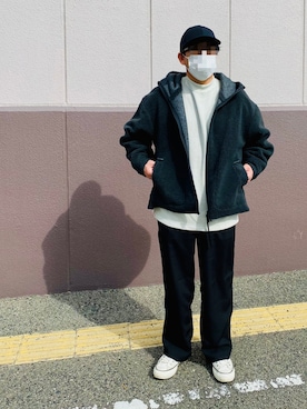 「N.HOOLYWOOD（N.ハリウッド）のアイテム（その他アウター）」を使った、⭐︎満運⭐︎さん（メンズ・173cm）の春コーディネート