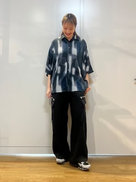 「tk.TAKEO KIKUCHI（ティーケータケオキクチ）のアイテム（パンツ）」を使った、mmho01さん（レディース・171cm）の春コーディネート