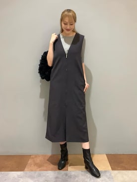 「THE SHOP TK （ザ ショップ ティーケー ）のアイテム（トートバッグ）」を使った、mmho01さん（レディース・171cm）の秋コーディネート