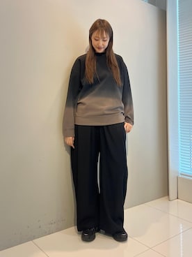 「tk.TAKEO KIKUCHI（ティーケータケオキクチ）のグラデーションスウェット（スウェット、グレー系）」を使った、mmho01さん（レディース・171cm）の春コーディネート