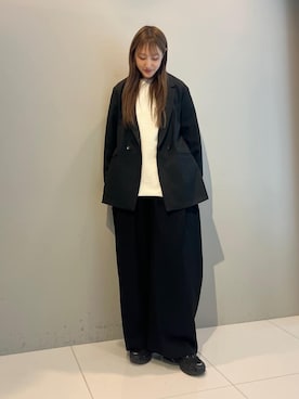 「tk.TAKEO KIKUCHI（ティーケータケオキクチ）のアイテム（セットアップ）」を使った、mmho01さん（レディース・171cm）の春コーディネート