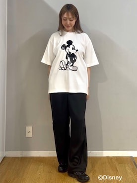 「tk.TAKEO KIKUCHI（ティーケータケオキクチ）のアイテム（パンツ）」を使った、mmho01さん（レディース・171cm）の春コーディネート