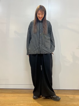 「tk.TAKEO KIKUCHI（ティーケータケオキクチ）のアイテム（パンツ）」を使った、mmho01さん（レディース・171cm）の春コーディネート
