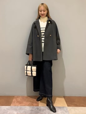「THE SHOP TK （ザ ショップ ティーケー ）のアイテム（デニムパンツ）」を使った、mmho01さん（レディース・171cm）の秋コーディネート