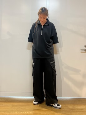 「tk.TAKEO KIKUCHI（ティーケータケオキクチ）のアイテム（パンツ）」を使った、mmho01さん（レディース・171cm）の春コーディネート