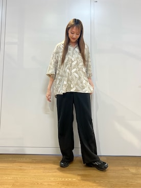 「tk.TAKEO KIKUCHI（ティーケータケオキクチ）のアイテム（パンツ）」を使った、mmho01さん（レディース・171cm）の春コーディネート