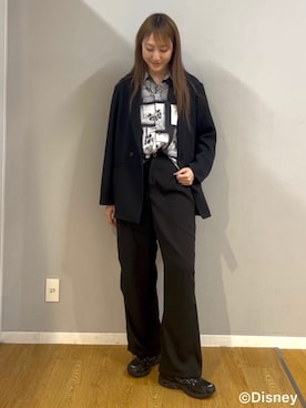 「tk.TAKEO KIKUCHI（ティーケータケオキクチ）のアイテム（パンツ）」を使った、mmho01さん（レディース・171cm）の春コーディネート