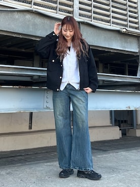 「Dickies（ディッキーズ）のアイテム（ブルゾン）」を使った、mmho01さん（レディース・171cm）の冬コーディネート