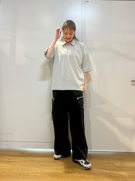 「tk.TAKEO KIKUCHI（ティーケータケオキクチ）のアイテム（パンツ）」を使った、mmho01さん（レディース・171cm）の春コーディネート