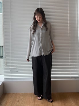 「tk.TAKEO KIKUCHI（ティーケータケオキクチ）のアイテム（パンツ）」を使った、mmho01さん（レディース・171cm）の夏コーディネート
