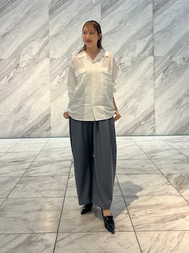 「tk.TAKEO KIKUCHI（ティーケータケオキクチ）のアイテム（パンツ）」を使った、mmho01さん（レディース・171cm）の春コーディネート