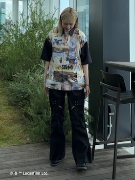 「STAR WARS（スターウォーズ）のアイテム」を使った、mmho01さん（レディース・171cm）の夏コーディネート