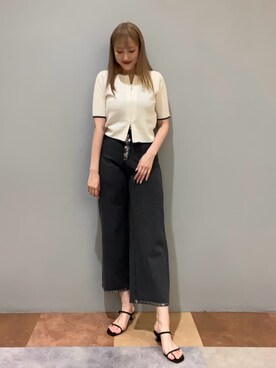 「THE SHOP TK （ザ ショップ ティーケー ）のアイテム（デニムパンツ）」を使った、mmho01さん（レディース・171cm）の夏コーディネート
