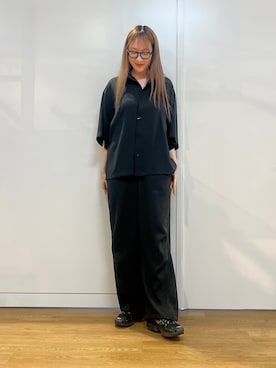 「tk.TAKEO KIKUCHI（ティーケータケオキクチ）の【UVカット】調光サングラス/紫外線カット/アイウェア/COLOR SUNGLASSES（サングラス、ブラック系）」を使った、mmho01さん（レディース・171cm）の春コーディネート
