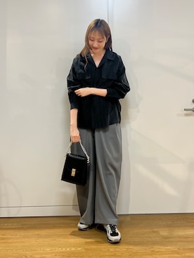 「tk.TAKEO KIKUCHI（ティーケータケオキクチ）のアイテム（パンツ）」を使った、mmho01さん（レディース・171cm）の春コーディネート