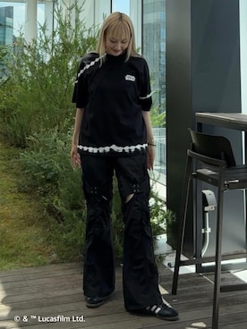 「STAR WARS（スターウォーズ）のアイテム」を使った、mmho01さん（レディース・171cm）の夏コーディネート