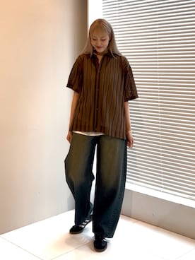 「透かし編みニット」｜mmho01さん（レディース・171cm）の夏コーディネート