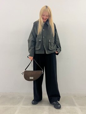 「tk.TAKEO KIKUCHI（ティーケータケオキクチ）のアイテム（ブルゾン）」を使った、mmho01さん（レディース・171cm）の秋コーディネート