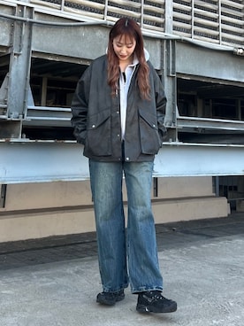 「tk.TAKEO KIKUCHI（ティーケータケオキクチ）のアイテム（ブルゾン）」を使った、mmho01さん（レディース・171cm）の冬コーディネート