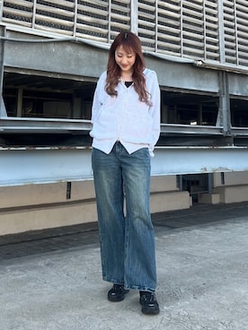 「tk.TAKEO KIKUCHI（ティーケータケオキクチ）のアイテム（パーカー）」を使った、mmho01さん（レディース・171cm）の冬コーディネート