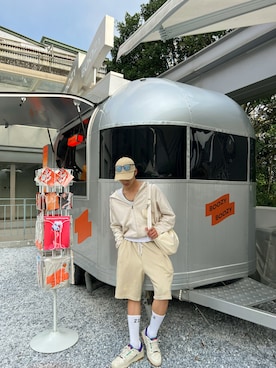 「GAP（ギャップ）のアイテム（帽子）」を使った、317zyihさん（メンズ・172cm）の春コーディネート