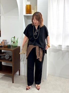 「Doux archives（ドゥアルシーヴ）のアイテム」を使った、douxarchivesさん（レディース・153cm）の夏コーディネート