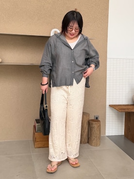 「Doux archives（ドゥアルシーヴ）のアイテム」を使った、douxarchivesさん（レディース・160cm）の夏コーディネート