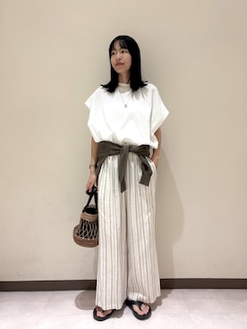 「Doux archives（ドゥアルシーヴ）のアイテム」を使った、douxarchivesさん（レディース・173cm）の夏コーディネート