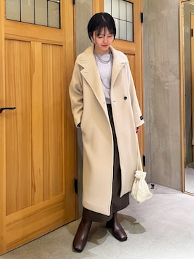 「アイテム（その他アウター）」を使った、douxarchivesさん（レディース・157cm）の冬コーディネート