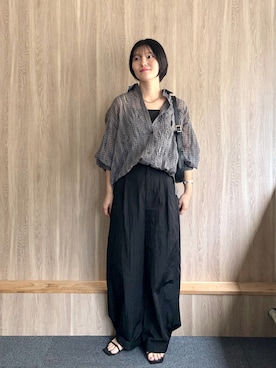 「Doux archives（ドゥアルシーヴ）のアイテム」を使った、douxarchivesさん（レディース・157cm）の夏コーディネート