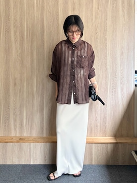 「Doux archives（ドゥアルシーヴ）のアイテム」を使った、douxarchivesさん（レディース・157cm）の夏コーディネート