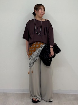 「Doux archives（ドゥアルシーヴ）のアイテム」を使った、douxarchivesさん（レディース・153cm）の夏コーディネート