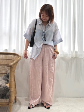 「Doux archives（ドゥアルシーヴ）のアイテム」を使った、douxarchivesさん（レディース・154cm）の夏コーディネート