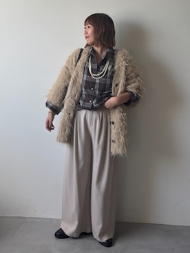 「アイテム（シャツ/ブラウス）」を使った、douxarchivesさん（レディース・154cm）の秋コーディネート