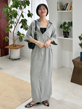 「Doux archives（ドゥアルシーヴ）のアイテム」を使った、douxarchivesさん（レディース・157cm）の夏コーディネート