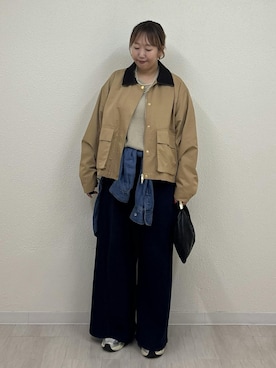 「アイテム（その他アウター）」を使った、douxarchivesさん（レディース・154cm）の秋コーディネート