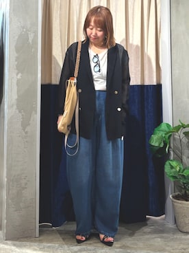 「Doux archives（ドゥアルシーヴ）のアイテム」を使った、douxarchivesさん（レディース・154cm）の夏コーディネート