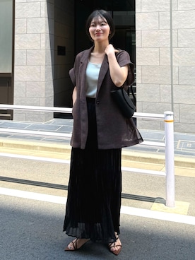 「Doux archives（ドゥアルシーヴ）のアイテム」を使った、douxarchivesさん（レディース・157cm）の夏コーディネート