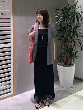 「アイテム（トートバッグ、ピンク系）」を使った、douxarchivesさん（レディース・156cm）の夏コーディネート