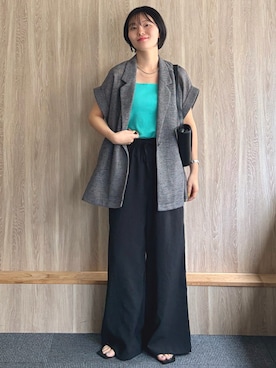 「Doux archives（ドゥアルシーヴ）のアイテム」を使った、douxarchivesさん（レディース・157cm）の夏コーディネート