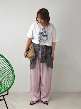 「Doux archives（ドゥアルシーヴ）のアイテム」を使った、douxarchivesさん（レディース・154cm）の夏コーディネート