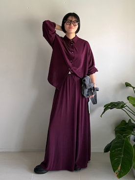 「Doux archives（ドゥアルシーヴ）のアイテム」を使った、douxarchivesさん（レディース・157cm）の夏コーディネート