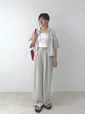 「Doux archives（ドゥアルシーヴ）のアイテム」を使った、douxarchivesさん（レディース・154cm）の夏コーディネート