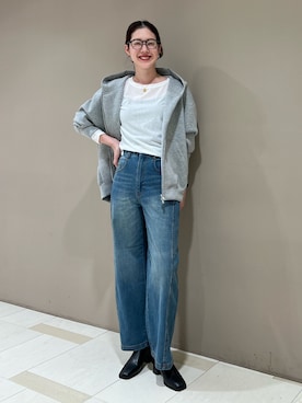 「アイテム（パーカー）」を使った、douxarchivesさん（レディース・161cm）の秋コーディネート